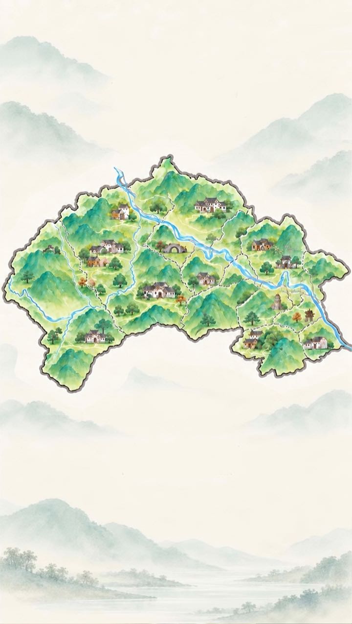 门头沟十二个传统村落分布图